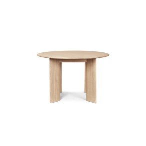 Ferm Living Bevel Spisebord Rund �117 cm Hvid Olieret Eg