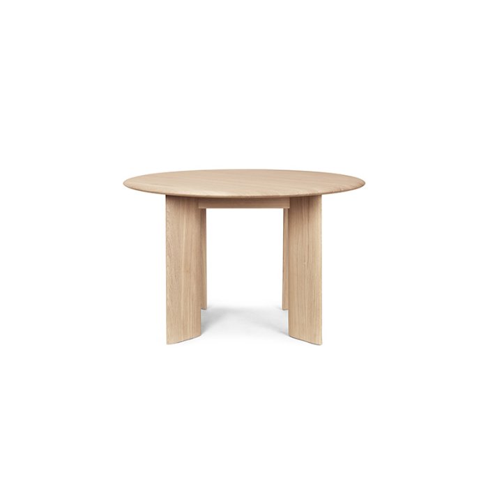 Ferm Living Bevel Spisebord Rund �117 cm Hvid Olieret Eg
