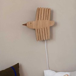 Ferm Living Brne Lampe - Bird - Olieret Eg