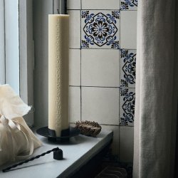 Ferm Living Block Lysestage - Sort Messing