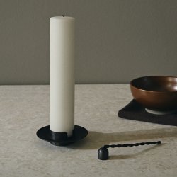 Ferm Living Block Lysestage - Sort Messing