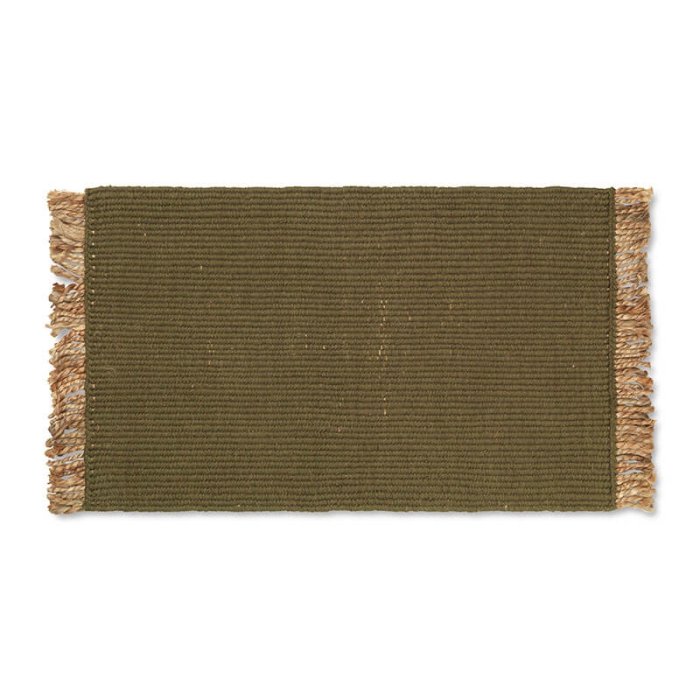 Ferm Living Block Mat - Olive/Natural