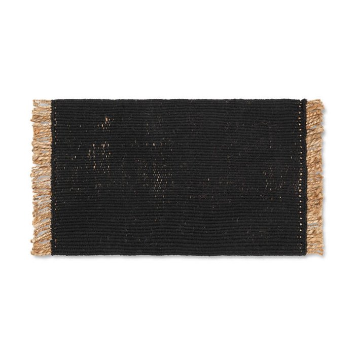 Ferm Living Block Mat - Sort/Natural