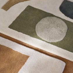 Ferm Living Bloco Tuftet Tppe Grn/Off-white 180x120 cm