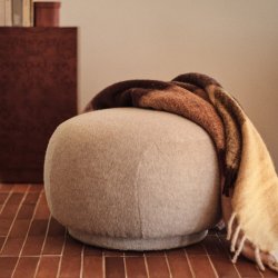 Ferm Living Blur Mohair Plaid Butter/Pale Rose