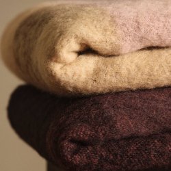 Ferm Living Blur Mohair Plaid Butter/Pale Rose
