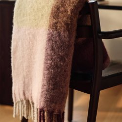Ferm Living Blur Mohair Plaid Butter/Pale Rose