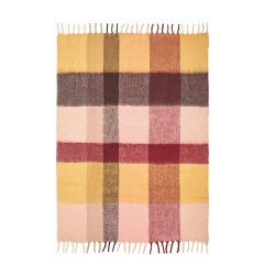Ferm Living Blur Mohair Plaid Butter/Pale Rose