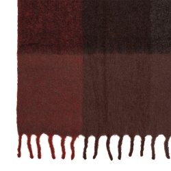 Ferm Living Blur Mohair Plaid Dark Chocolate/Oxide Red
