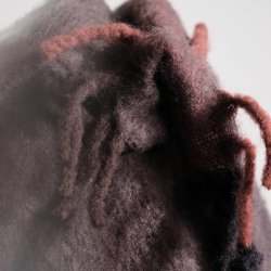 Ferm Living Blur Mohair Plaid Dark Chocolate/Oxide Red