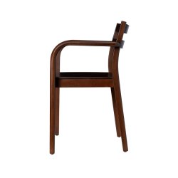 Ferm Living Boda Spisebordsstol m/ Arml�n M�rkbejdset B�g