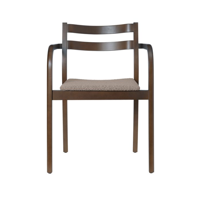 Ferm Living Boda Spisebordsstol m/ Arml�n Rugged Boucl� B�g/Natural