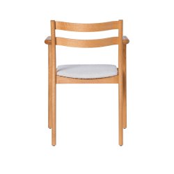 Ferm Living Boda Spisebordsstol m/ Arml�n Rugged Boucl� Natur Eg/Off-white