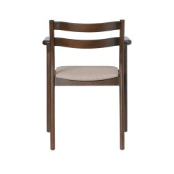 Ferm Living Boda Spisebordsstol m/ Arml�n Soft Boucl� B�g/Natural