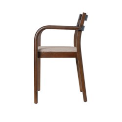 Ferm Living Boda Spisebordsstol m/ Arml�n Soft Boucl� B�g/Natural