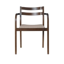 Ferm Living Boda Spisebordsstol m/ Arml�n Soft Boucl� B�g/Natural
