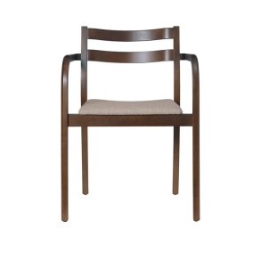 Ferm Living Boda Spisebordsstol m/ Arml�n Soft Boucl� B�g/Natural