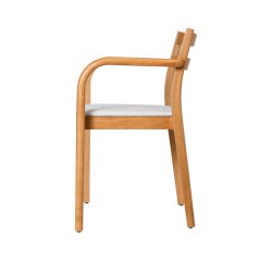Ferm Living Boda Spisebordsstol m/ Arml�n Staple Natur Eg/Off-white