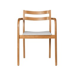Ferm Living Boda Spisebordsstol m/ Arml�n Staple Natur Eg/Off-white