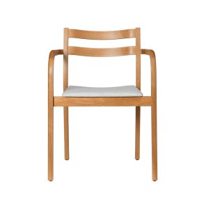 Ferm Living Boda Spisebordsstol m/ Arml�n Staple Natur Eg/Off-white