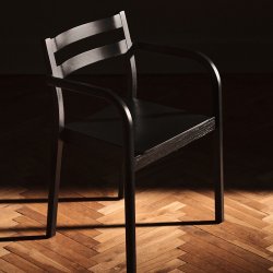 Ferm Living Boda Spisebordsstol m/ Arml�n Sort