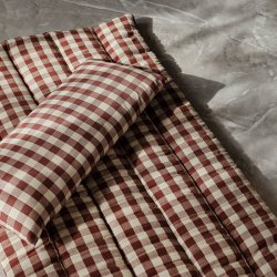 Ferm Living Bothy Check Quiltet Madras - Cinnamon/Green