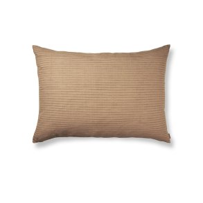 Ferm Living Brown Cotton Pude - Lines - 80x60 cm