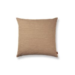 Ferm Living Brown Cotton Pude - Lines - 50x50 cm