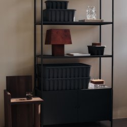 Ferm Living Burl Bordlampe Mrkbejdset