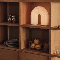 Ferm Living Cala Open Stabelbare Kurve 2 stk. H13cm Rustfrit St�l