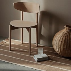 Ferm Living Calm Kelim Lber - 80x200 cm - Dark Sand/Off-white