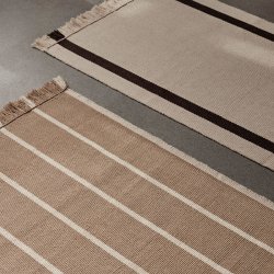 Ferm Living Calm Kelim Lber - 80x200 cm - Off-white/Coffee