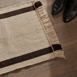 Ferm Living Calm Kelim Mtte - 50x70 cm - Off-white/Coffee