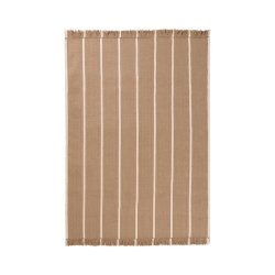 Ferm Living Calm Kelim Tppe - 140x200 cm - Dark Sand/Off-white
