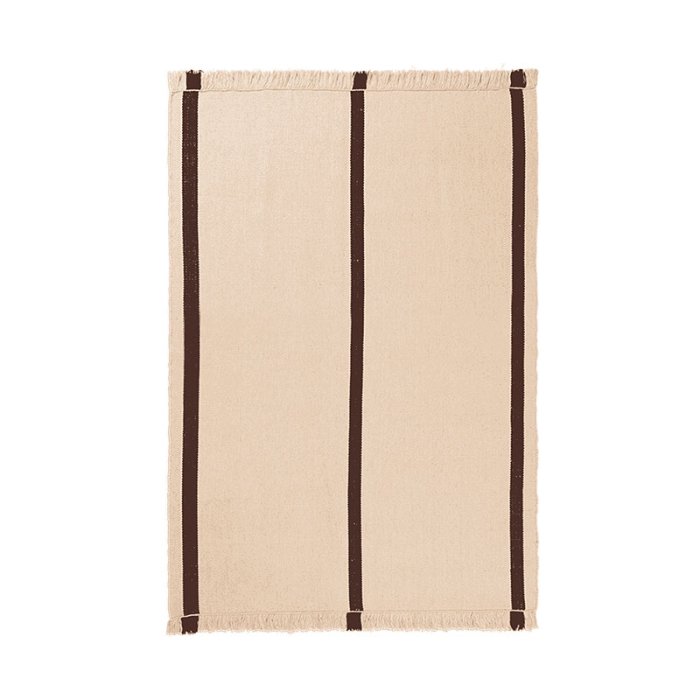 Ferm Living Calm Kelim Tppe - 140x200 cm - Off-white/Coffee