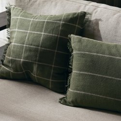 Ferm Living Calm Pude - 50x50 cm - Olive/Off-White