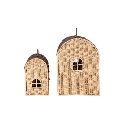 Ferm Living Casu Storage Opbevaringshuse 2 stk Natural/Dark Brown