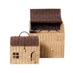 Ferm Living Casu Storage Opbevaringshuse 2 stk Natural/Dark Brown