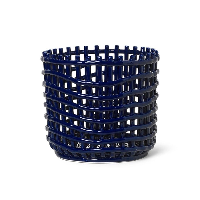 Ferm Living Ceramic Basket - Large - Bl
