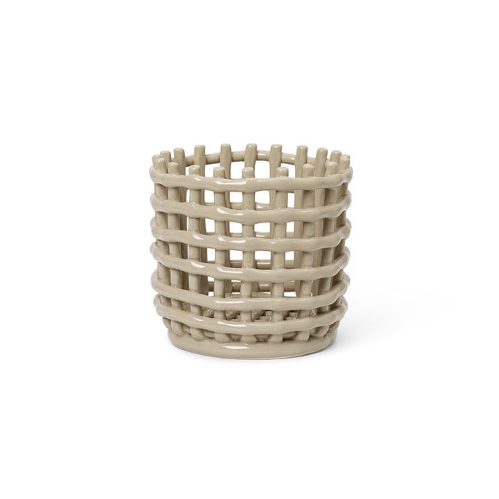 Ferm Living Ceramic Basket - Small - Cashmere