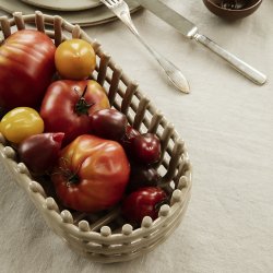 Ferm Living Ceramic Basket - Oval - Cashmere