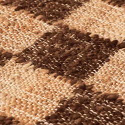 Ferm Living Check Uld/Jute Tppe - 140 x 200 - Coffee/Natural