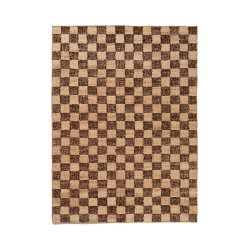 Ferm Living Check Uld/Jute Tppe - 140 x 200 - Coffee/Natural