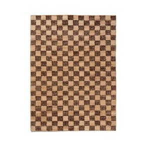 Ferm Living Check Uld/Jute Tppe - 140 x 200 - Coffee/Natural