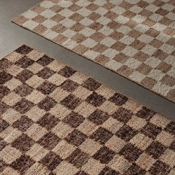 Ferm Living Check Uld/Jute Tppe - 140 x 200 - Off-white/Natural