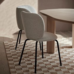 Ferm Living Check Uld/Jute Tppe - 140 x 200 - Off-white/Natural