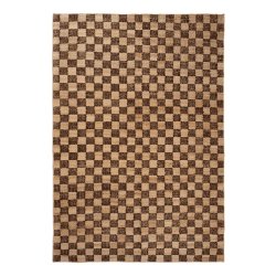 Ferm Living Check Uld/Jute Tppe - 200 x 300 - Coffee/Natural