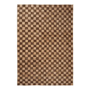 Ferm Living Check Uld/Jute Tppe - 200 x 300 - Coffee/Natural
