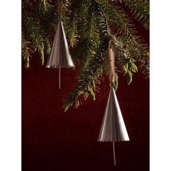 Ferm Living Cone Juleklokker 2 stk. S�lvfinish