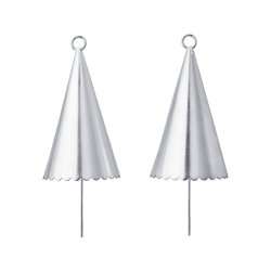 Ferm Living Cone Juleklokker 2 stk. S�lvfinish